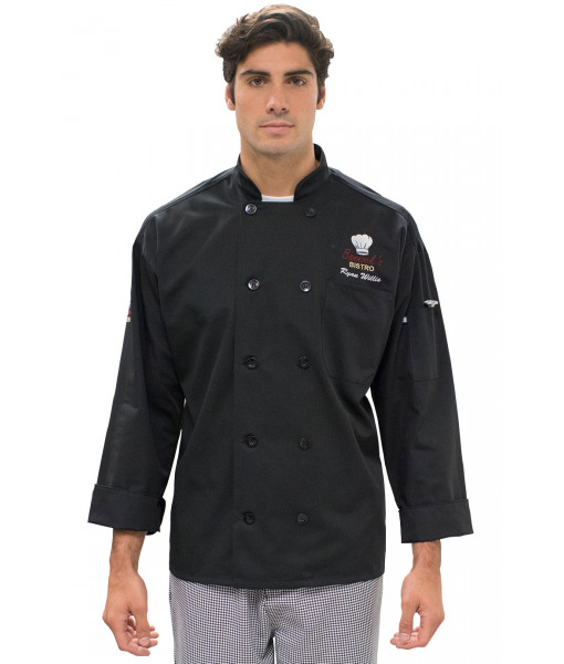 MESH BACK CHEF COAT - 10-BUTTONS