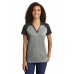 Sport-Tek  ®  Ladies PosiCharge  ®  RacerMesh  ®  Raglan Heather Block Polo. 