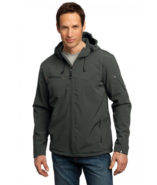 Port Authority ® Textured Hooded Soft Shell Jacket Port Authority ® Textured Hooded Soft Shell Jacket